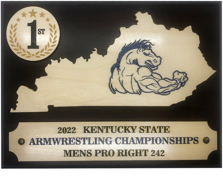 2022 Kentucky State Arm Wrestling Championships Plaques Bob's Plaques
