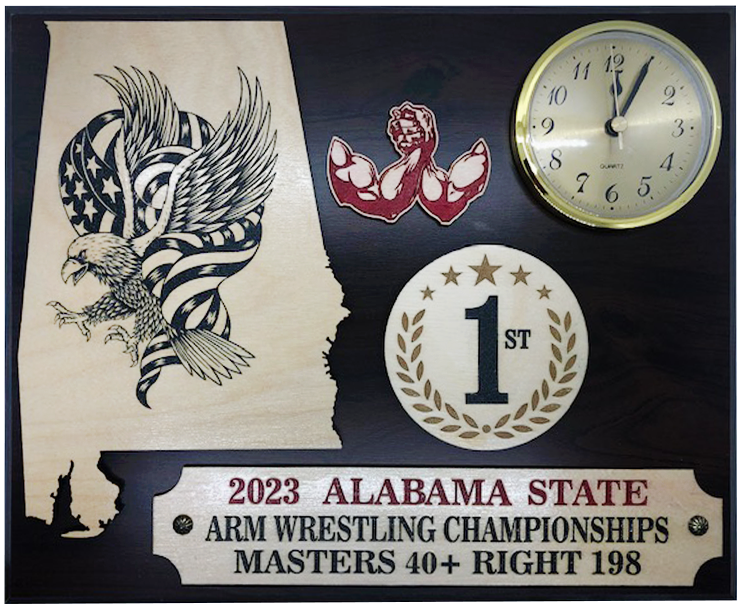 2023 Alabama State Arm Wrestling Championships Plaques Bob's Plaques